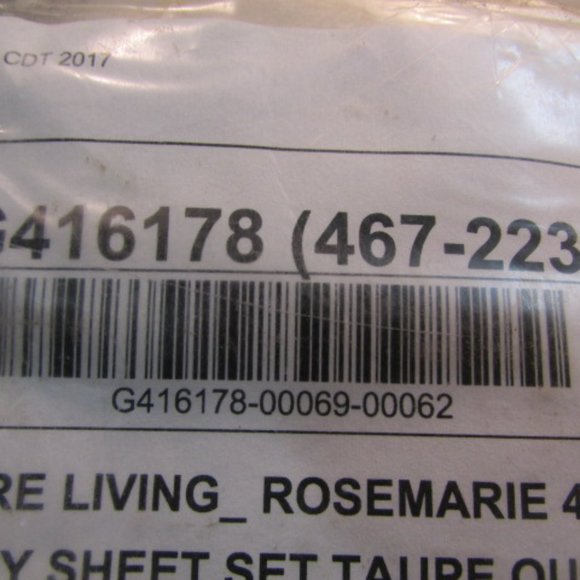 North Shore Living Rosemarie Taupe Queen Sheet Set - Picture 2 of 5